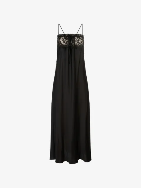 Chloé lace-trimmed maxi slip dress