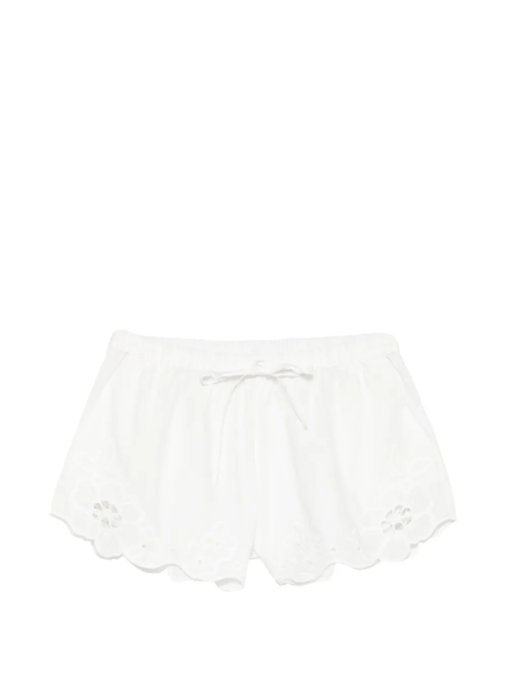 SIR. Klara broderie-anglaise drawstring shorts - White