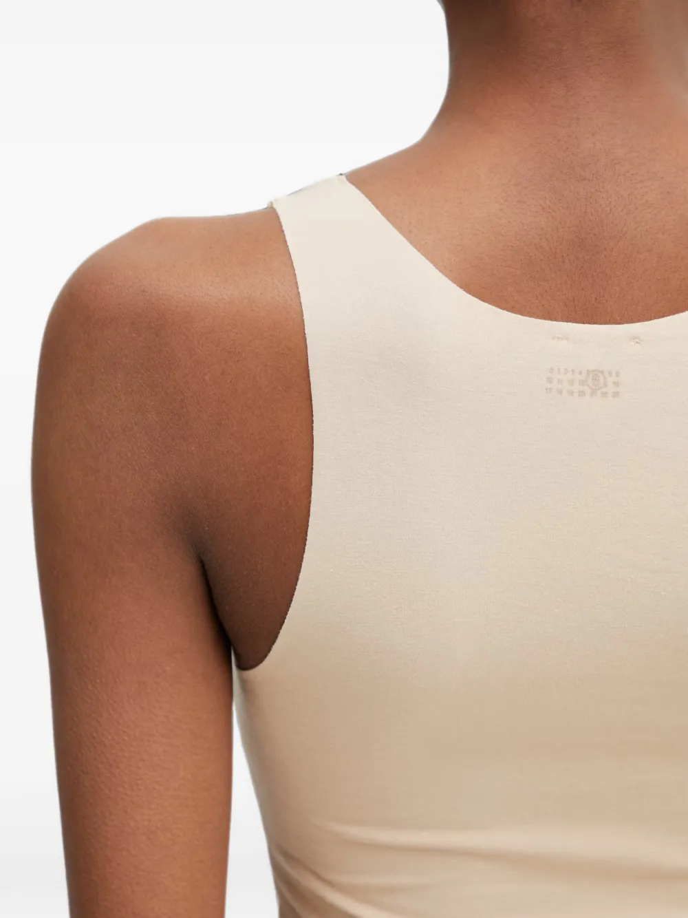 MM6 Maison Margiela Tanktop met logoprint Beige