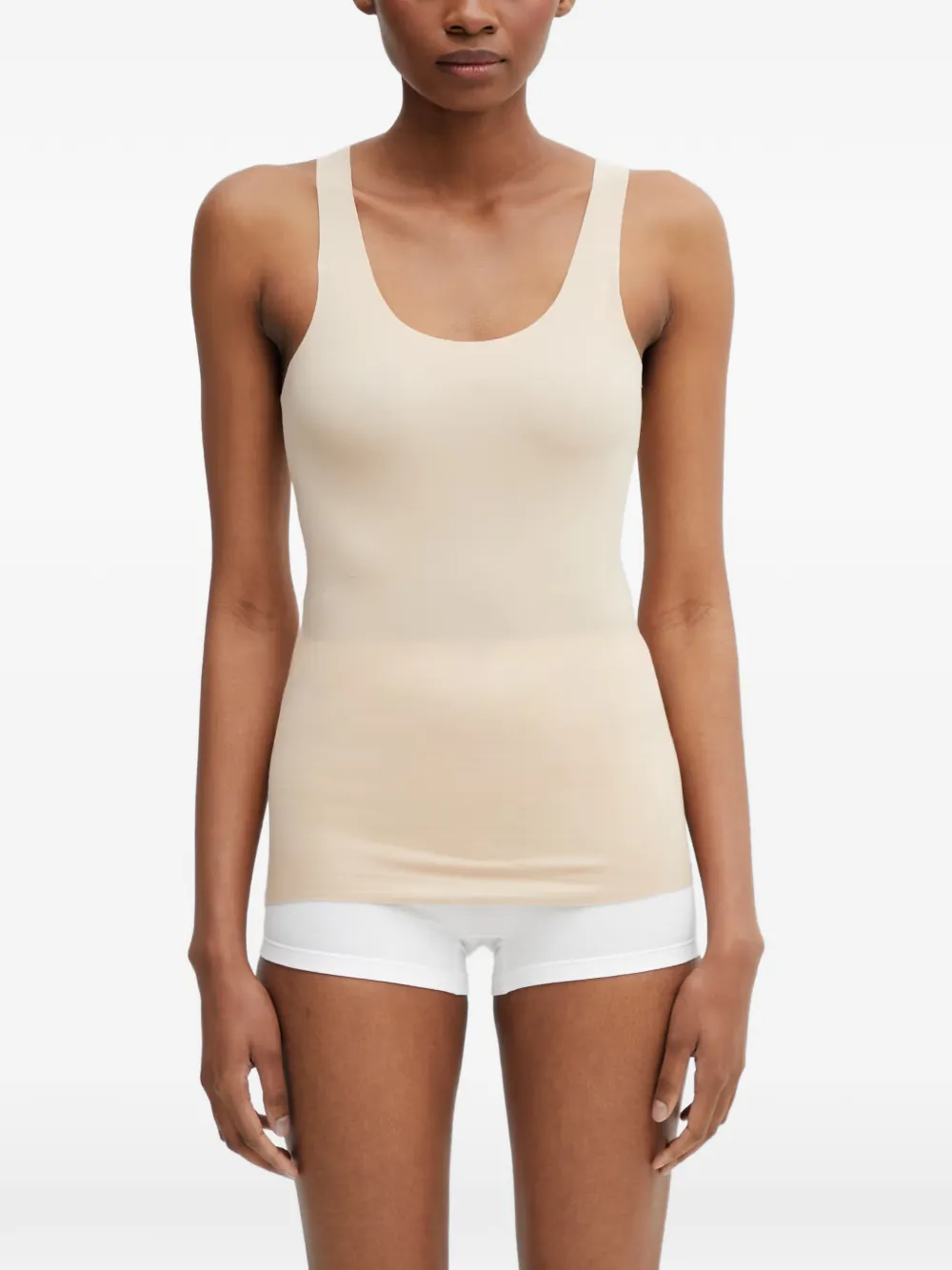 MM6 Maison Margiela logo-print tank top - Toni neutri