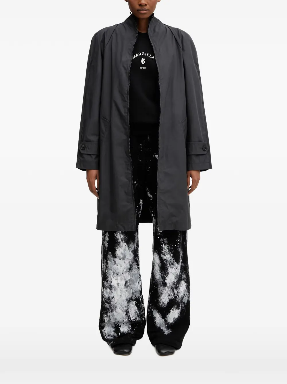 MM6 Maison Margiela Jack met knoopmanchetten en rits Grijs