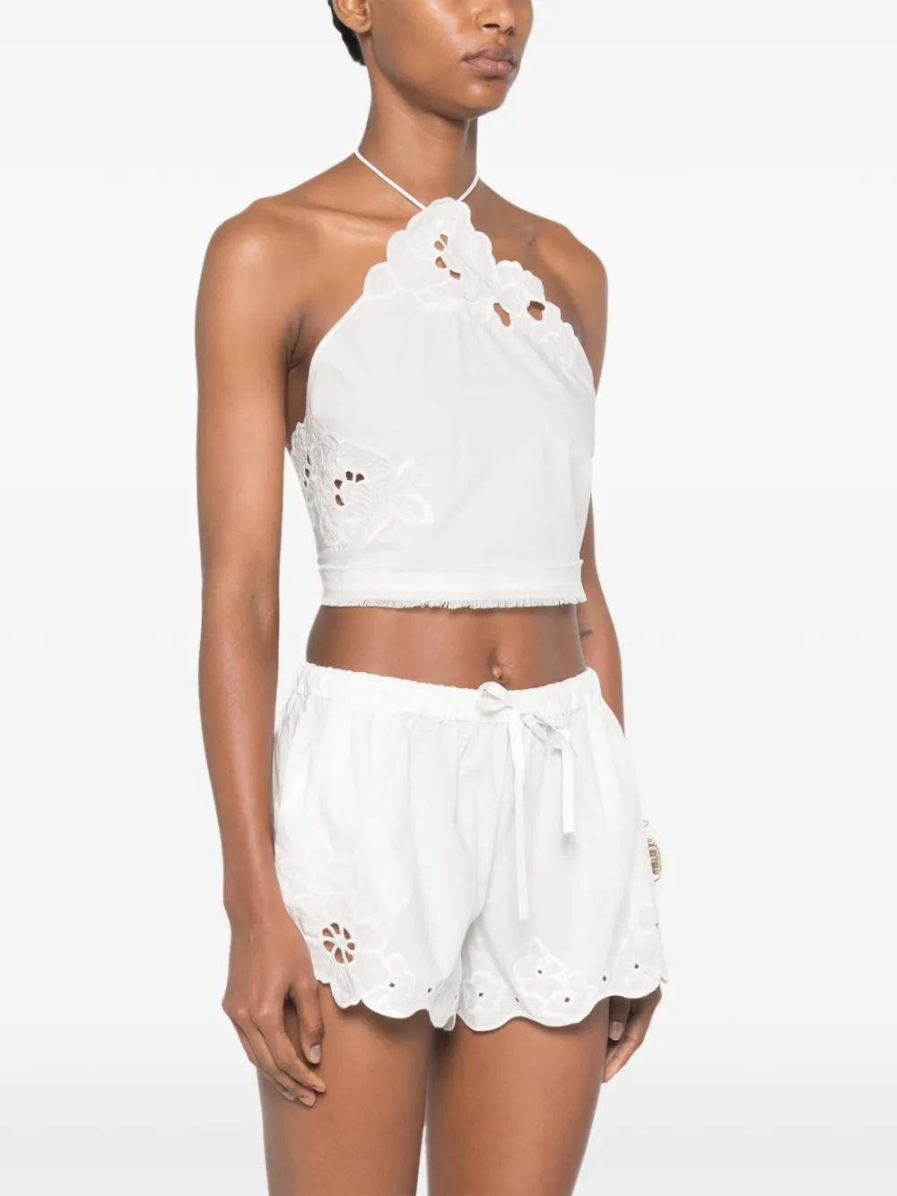  Sir. Top Klara Con Bordado Floral - Blanco 