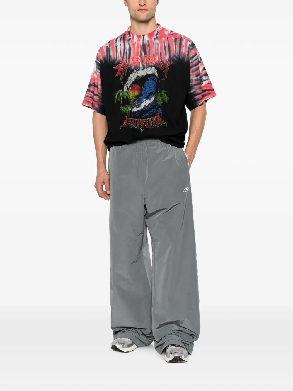 Balenciaga T-shirt met tie-dye print Zwart
