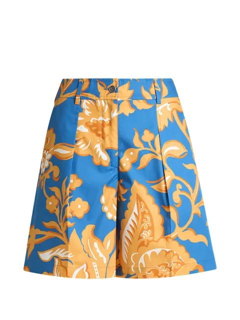 ETRO floral-print pleated shorts