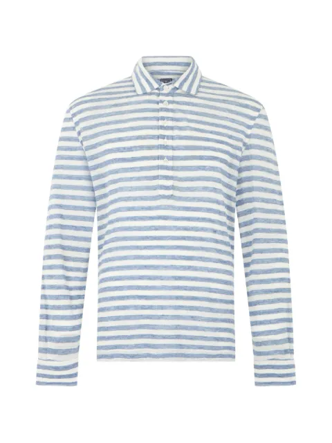 Fedeli striped long-sleeve polo shirt