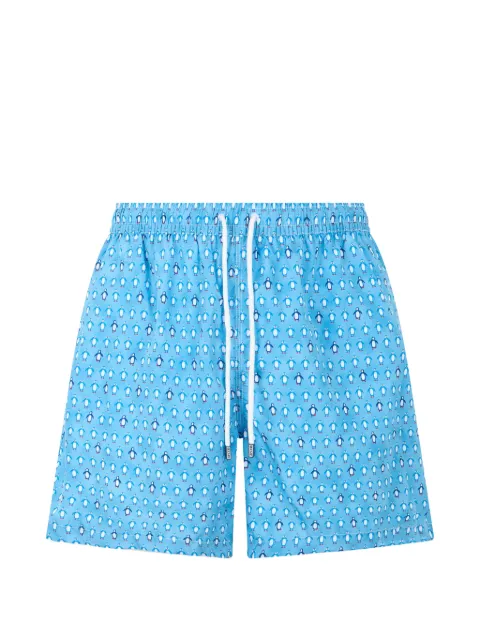 Fedeli penguin-print drawstring swim shorts