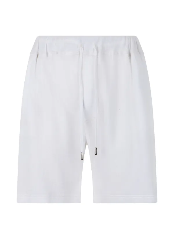 Fedeli Drawstring-waist Cotton Shorts in White