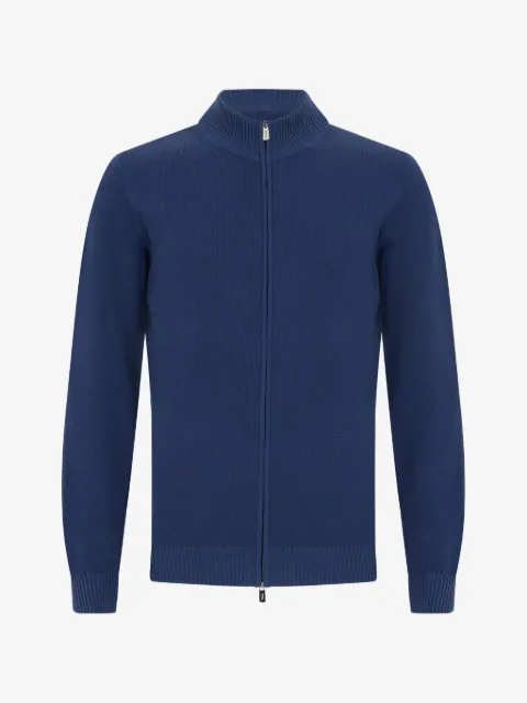Fedeli high-neck zip-up cardigan