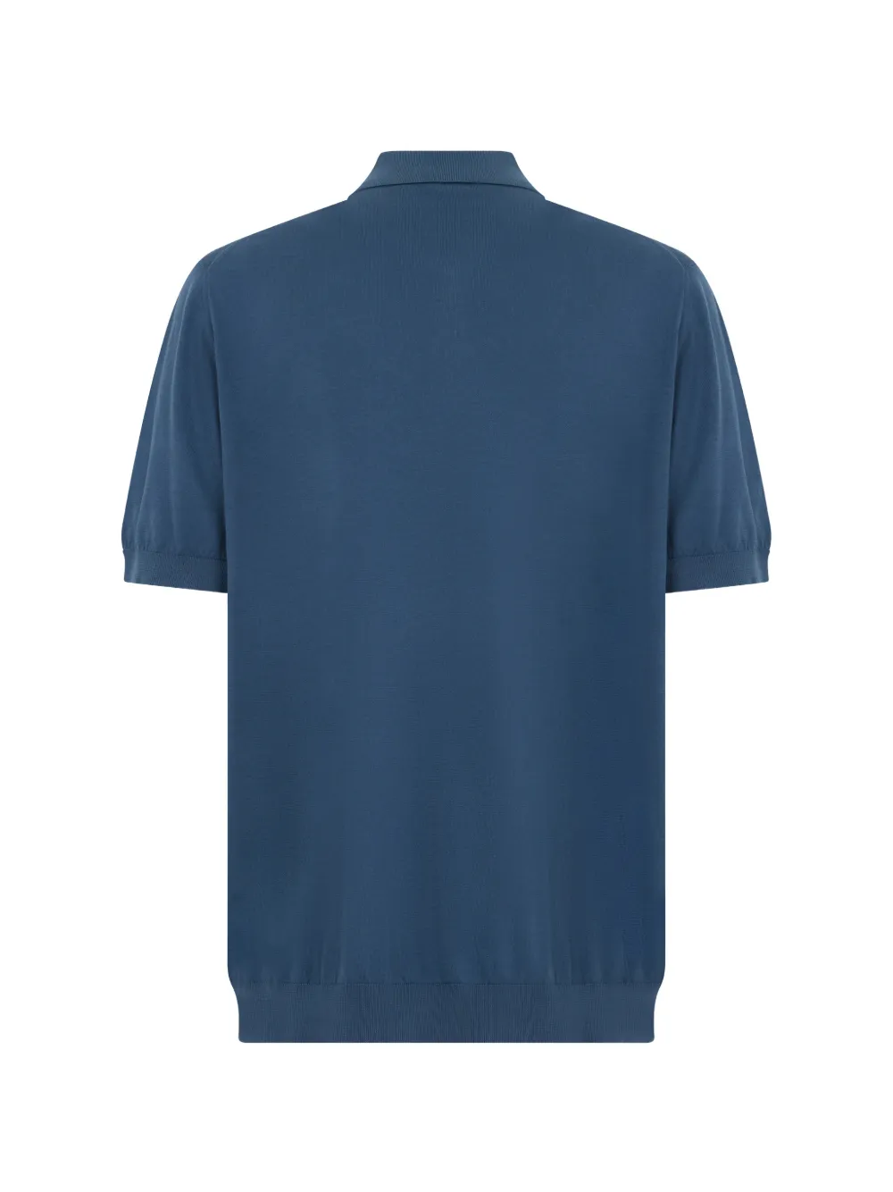 Fedeli Poloshirt met geometrisch patroon en ritssluiting Blauw
