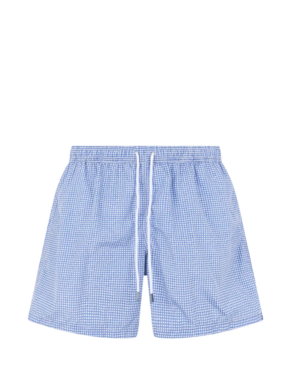 Fedeli geometric-print drawstring swim shorts - Blu