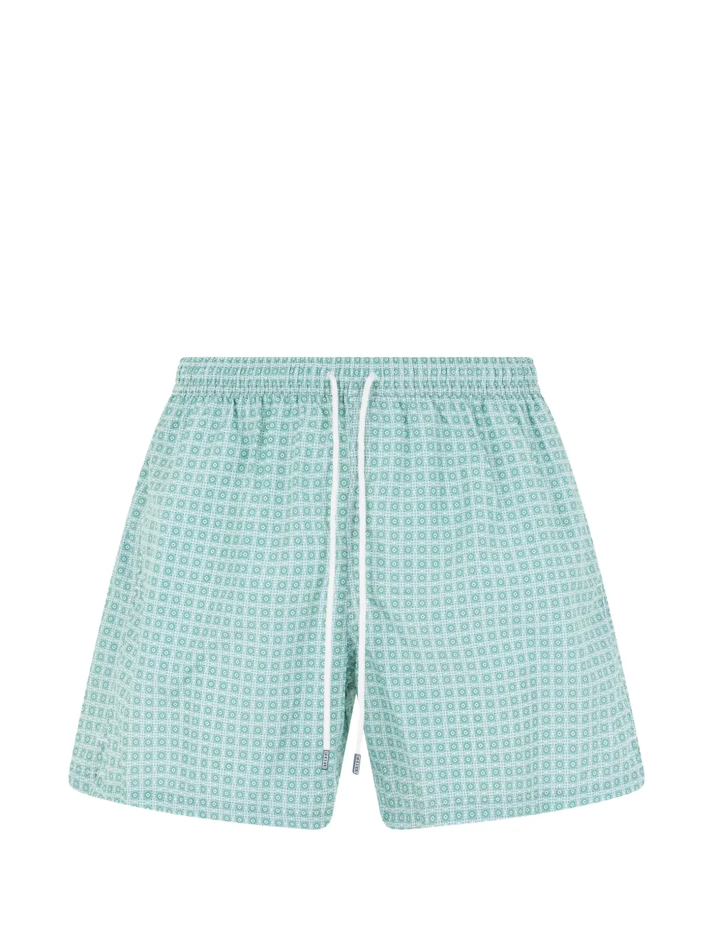 Fedeli geometric-print swim shorts - Verde