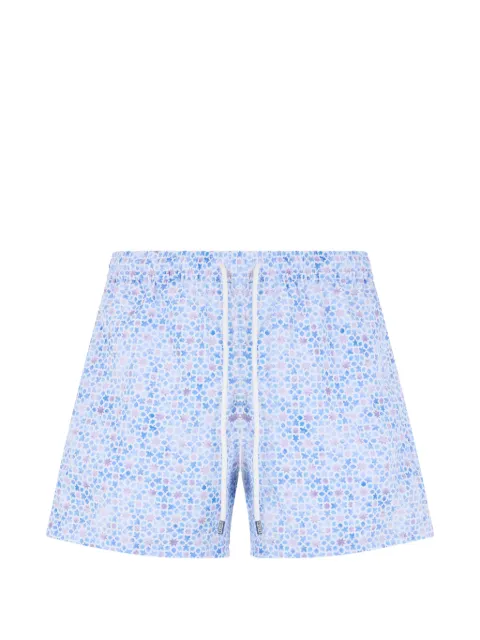 Fedeli geometric-print drawstring swim shorts
