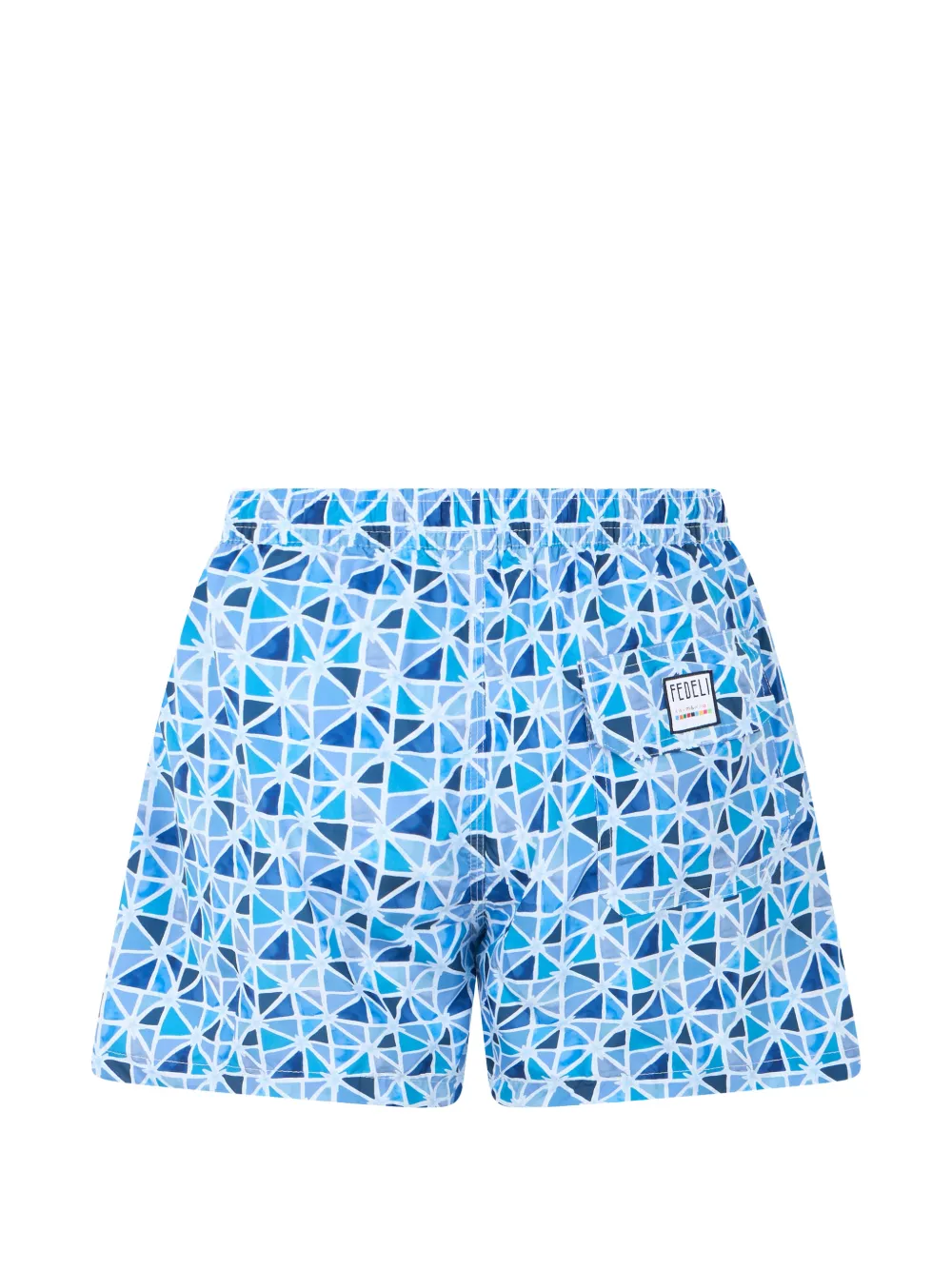 Fedeli Zwembroek met geometrische print Blauw