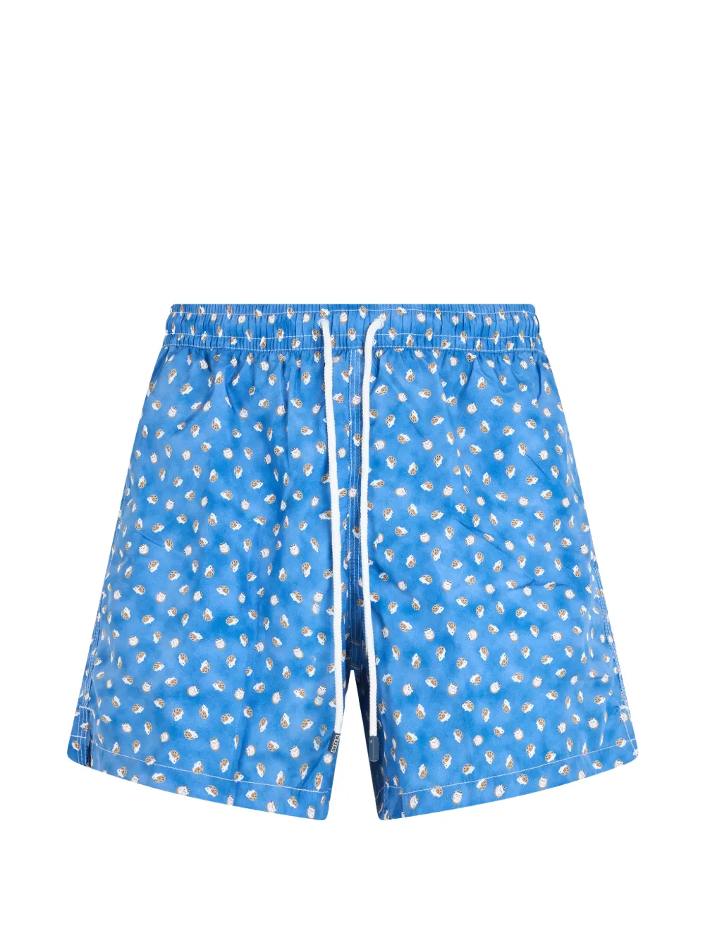 Fedeli hedgehog-print drawstring swim shorts - Blu
