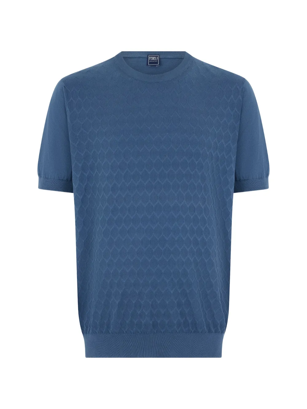 Fedeli diamond-knit T-shirt - Blu