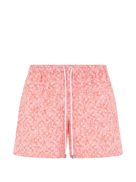 Fedeli floral-print drawstring swim shorts
