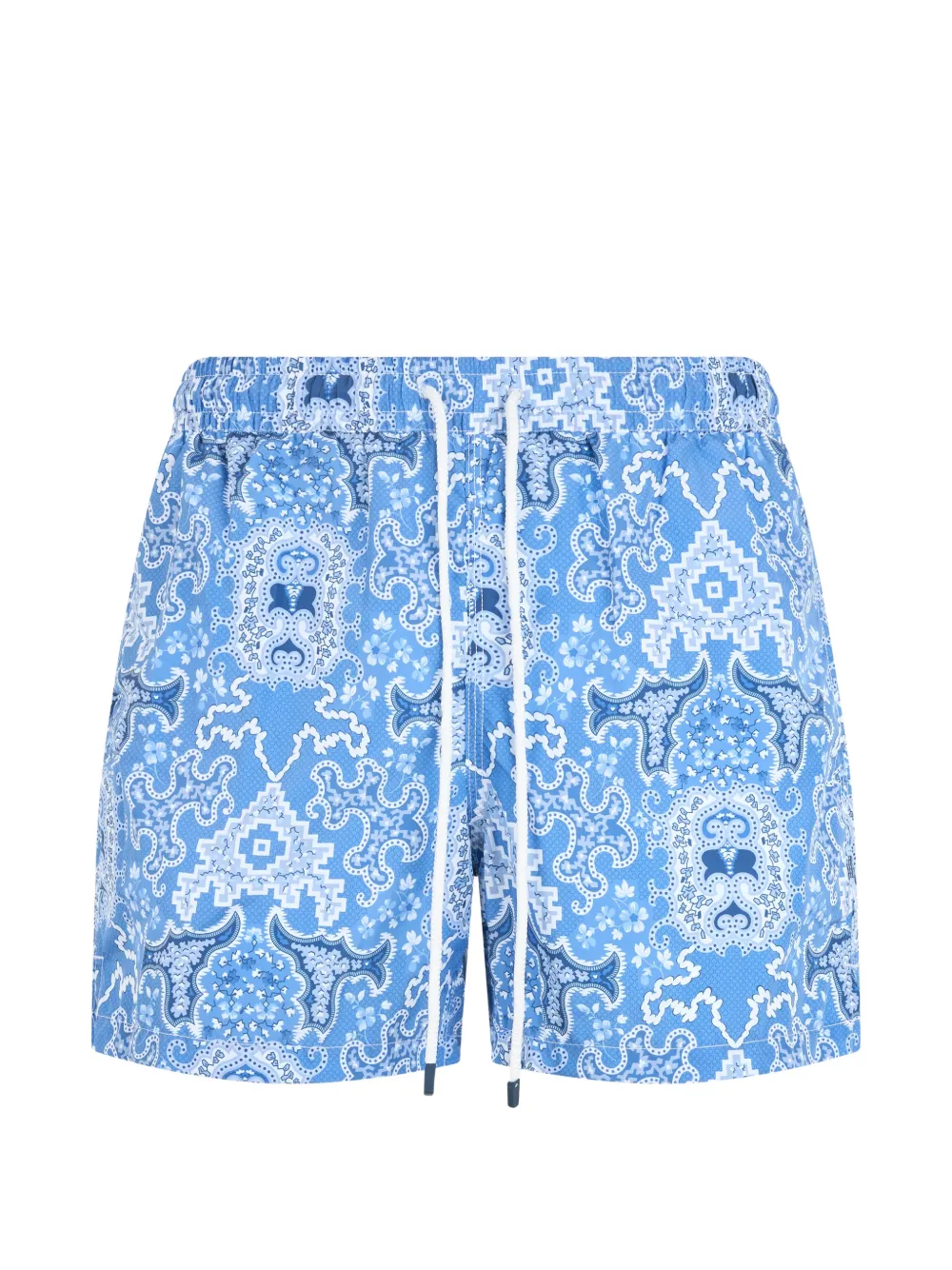 Fedeli graphic-print drawstring swim shorts - Blu