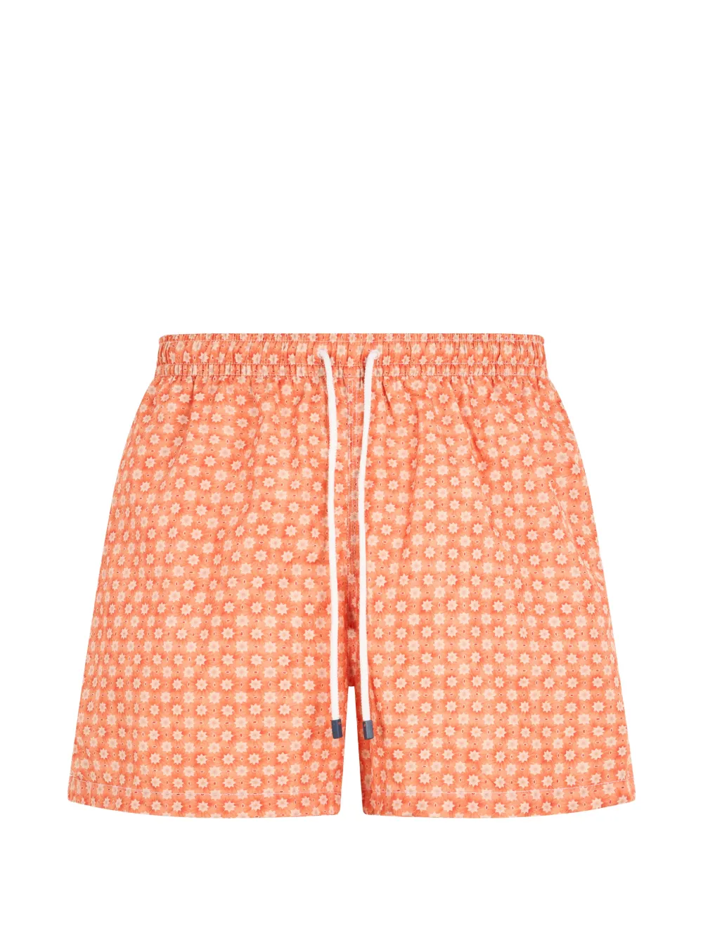 Fedeli patterned drawstring swim shorts - Orange