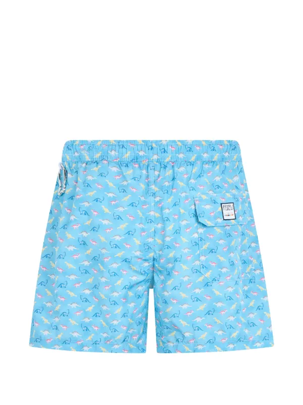Fedeli dinosaur-print Swim Shorts | ブルー | FARFETCH JP