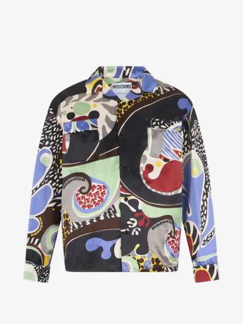 Moschino graphic-print long-sleeve shirt