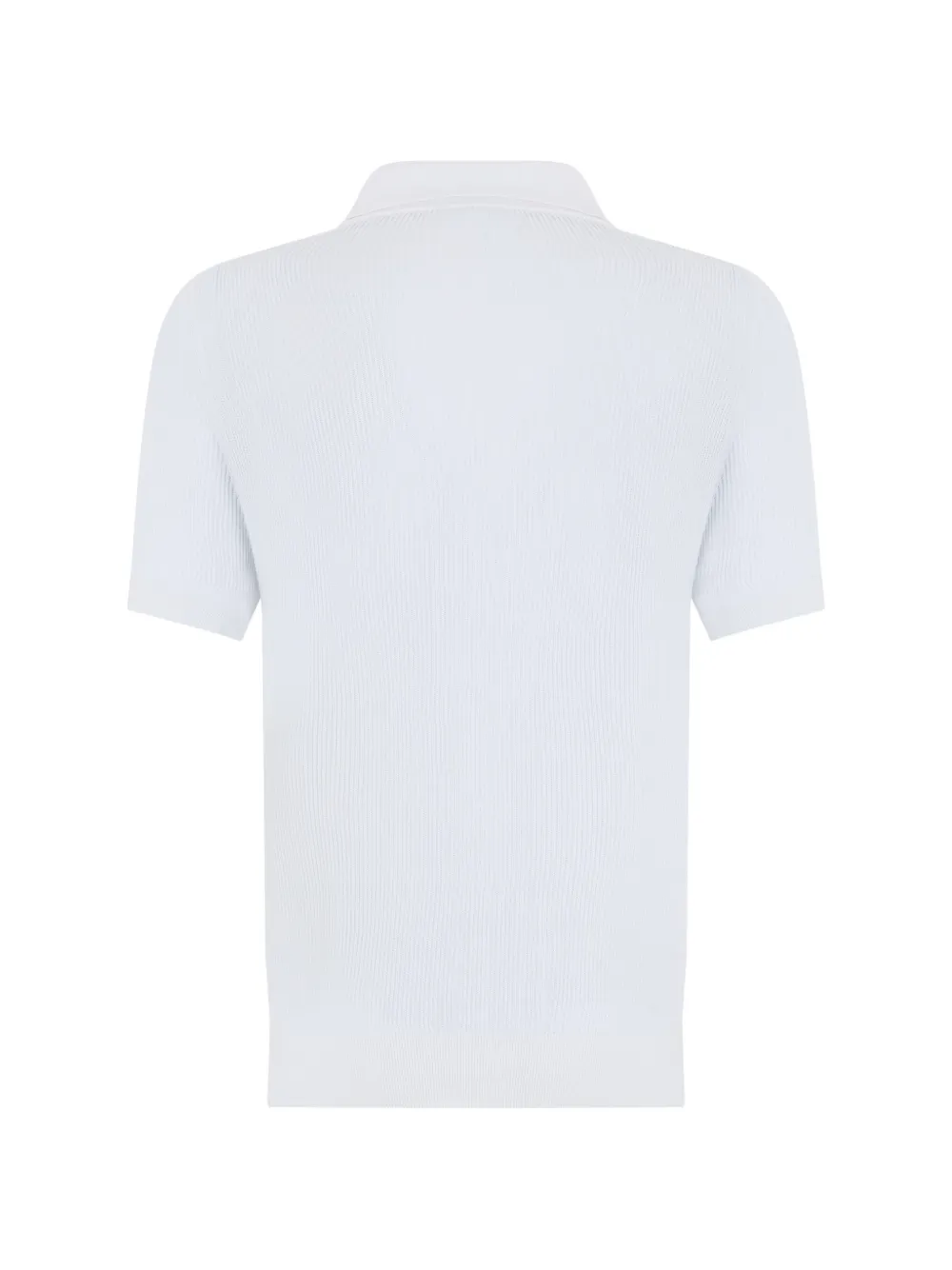 Fedeli Geribbeld katoenen T-shirt Wit