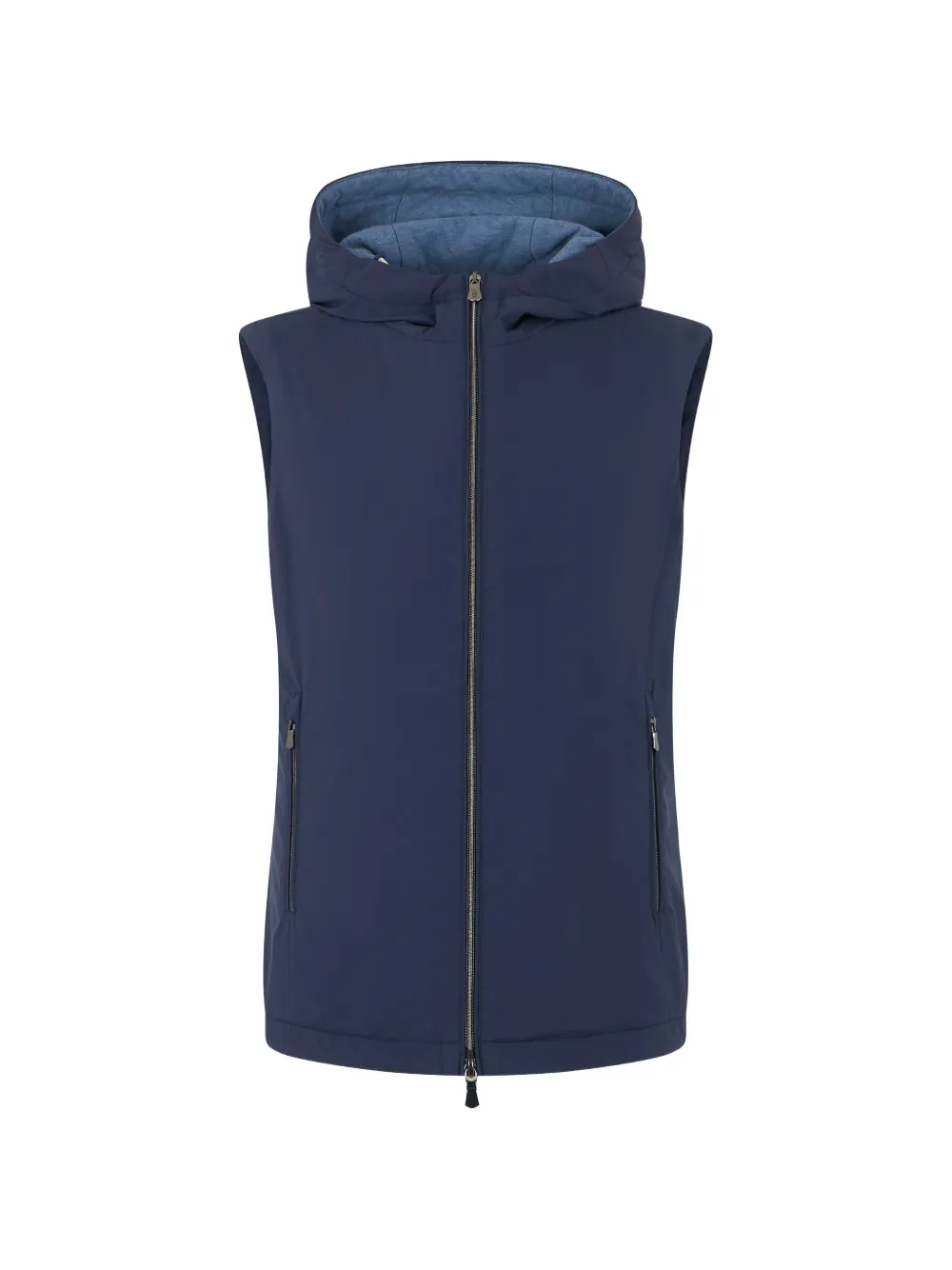 Fedeli hooded zip-up gilet - Blu