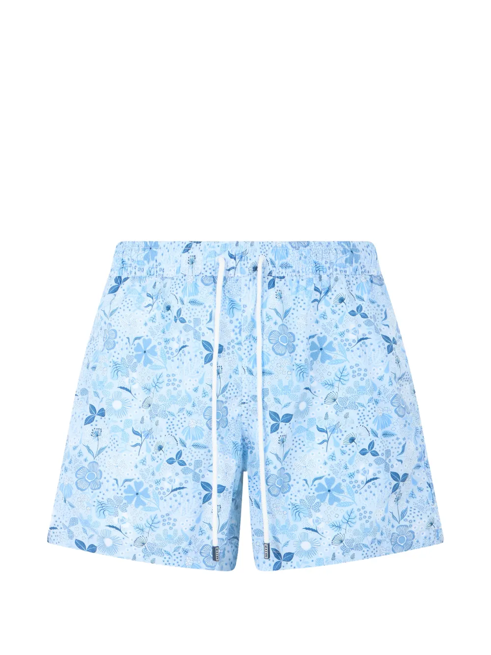 Fedeli floral-print drawstring swim shorts - Blau