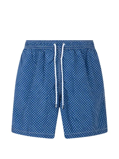 Fedeli geometric-print drawstring swim shorts