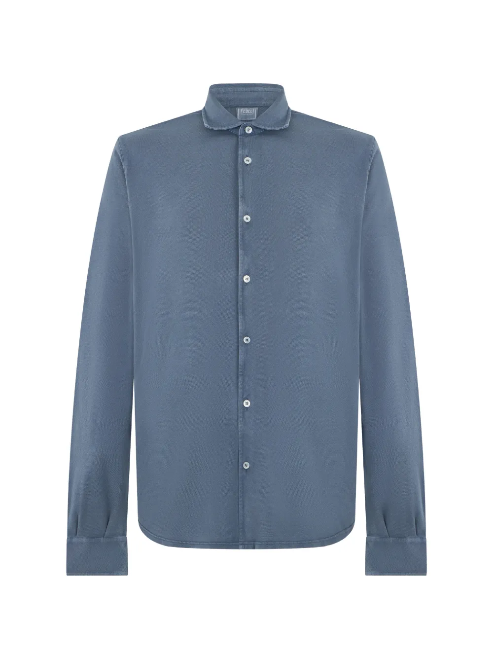 Fedeli classic-collar long-sleeve shirt - Blau