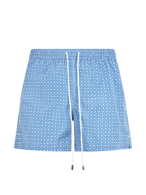 Fedeli geometric-print swim shorts