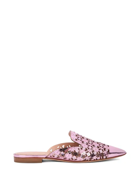 Alberta Ferretti crystal-embellished laser-cut mules