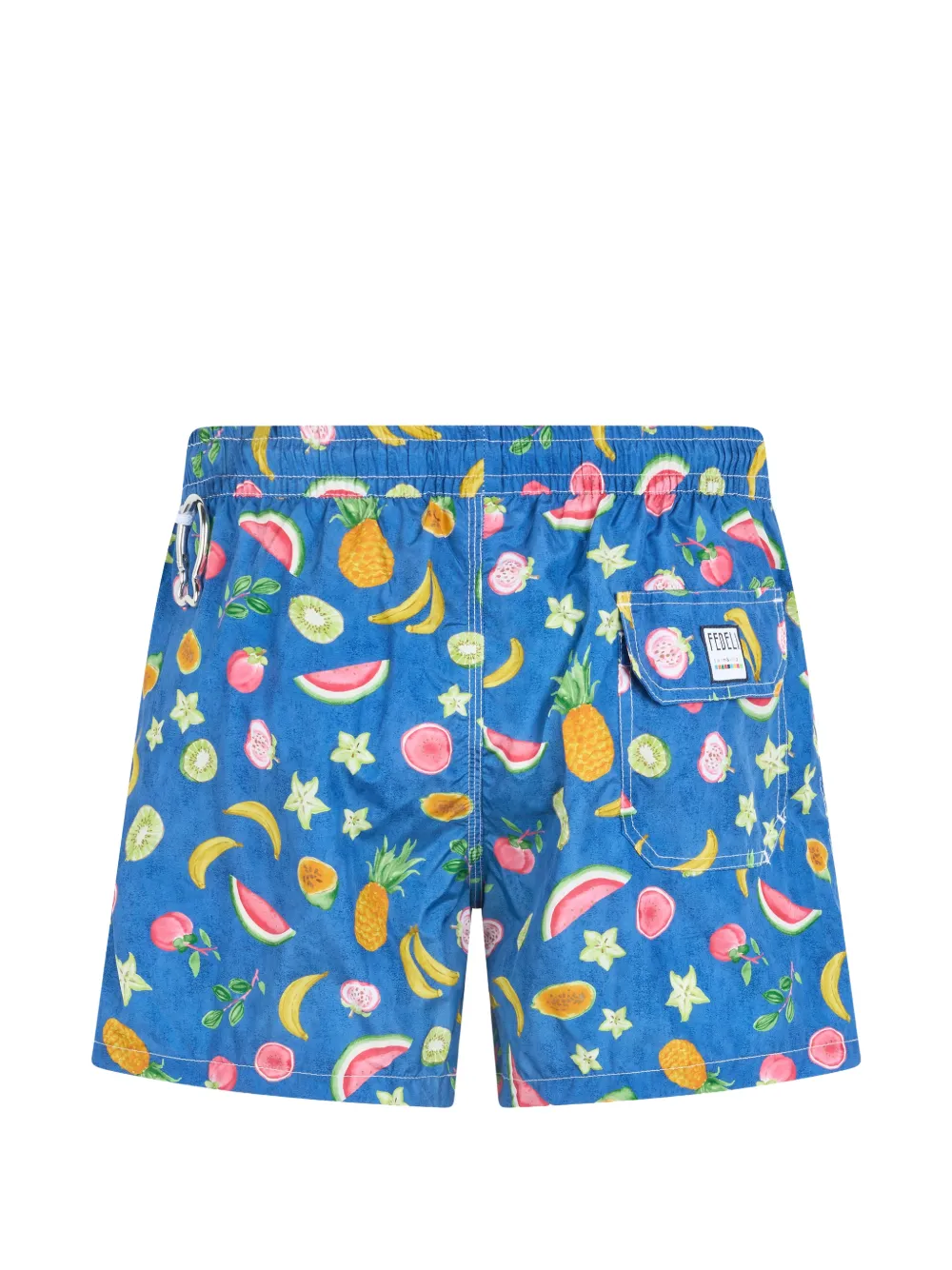  Fedeli Fruit-print Swim Shorts - Blu 