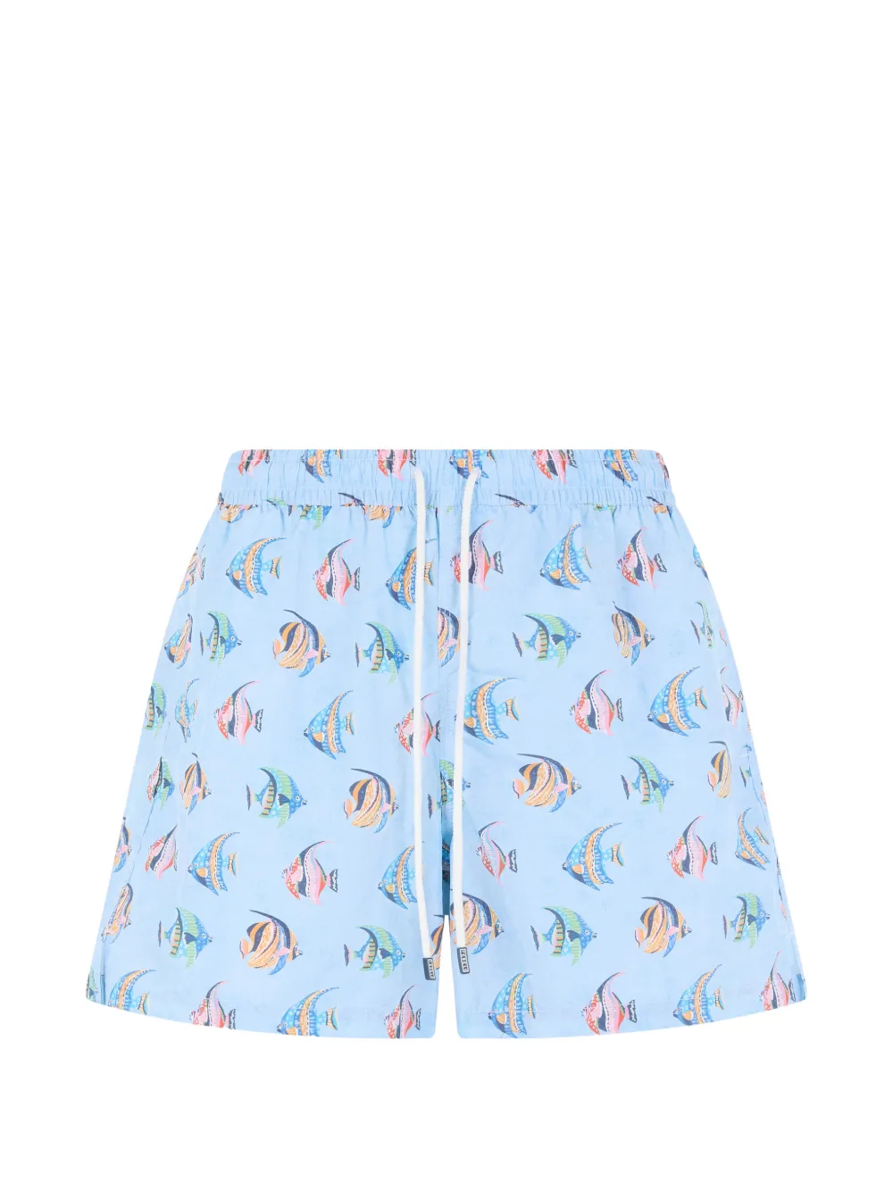 Fedeli fish-print drawstring swim shorts - Blu