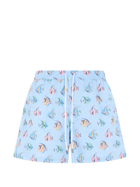 Fedeli fish-print drawstring swim shorts