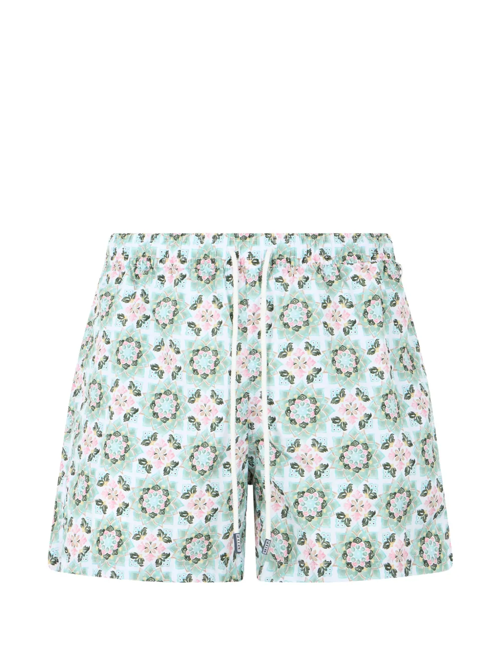 Fedeli floral-print drawstring swim shorts - Blu