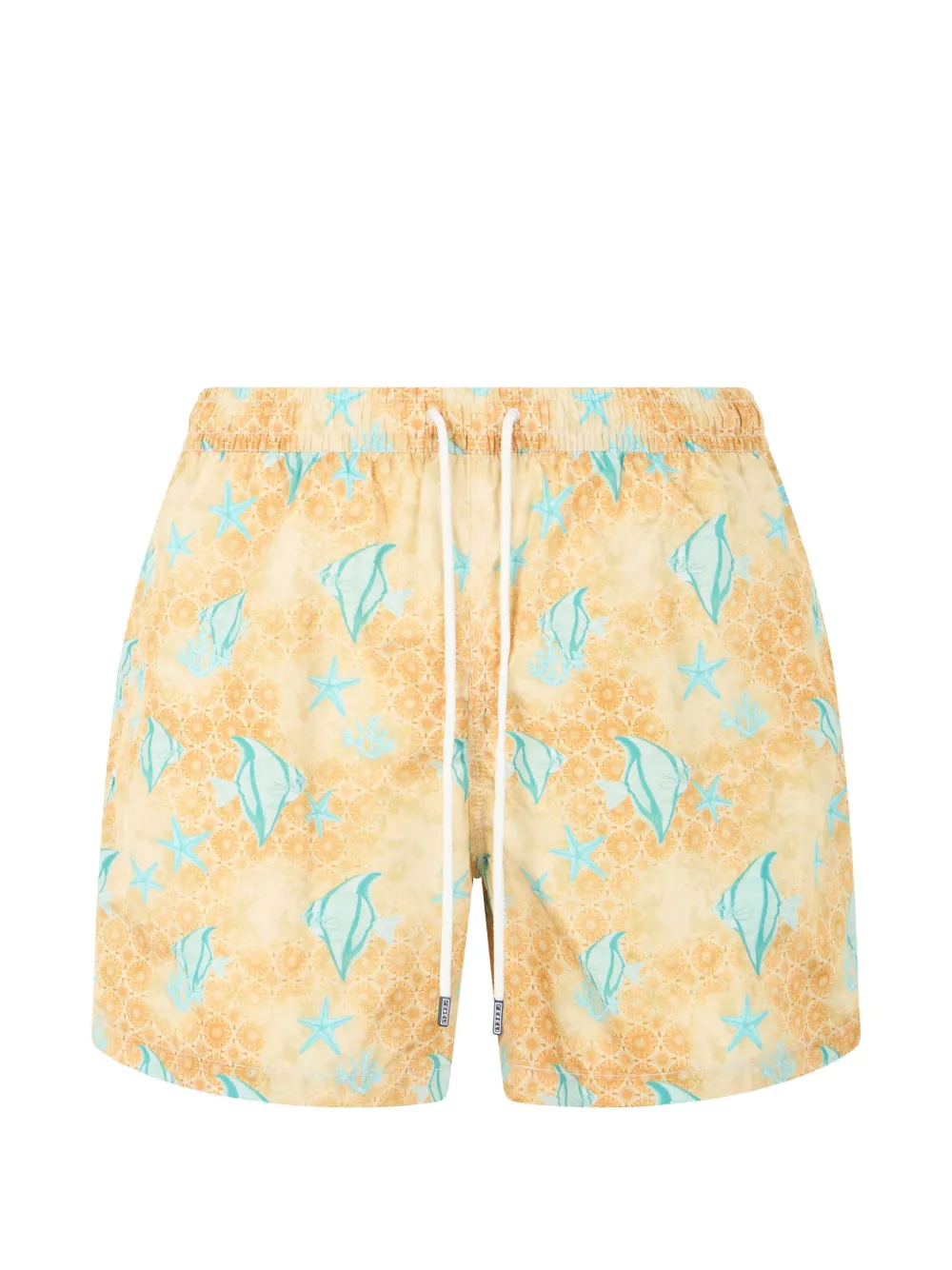 Fedeli graphic-print drawstring swim shorts - Giallo