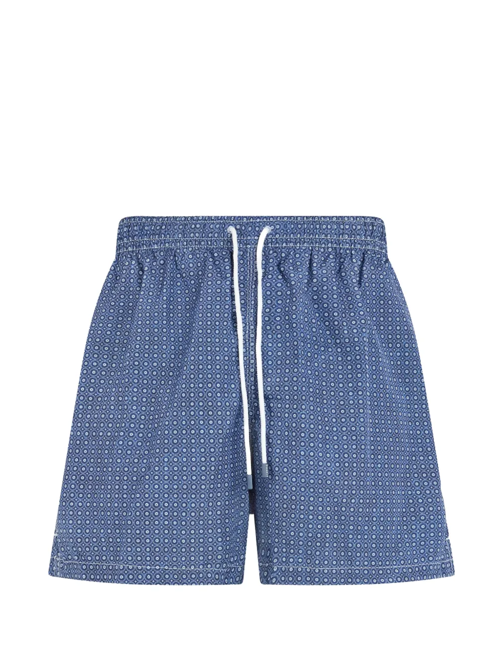 Fedeli geometric-print drawstring swim shorts - Blu
