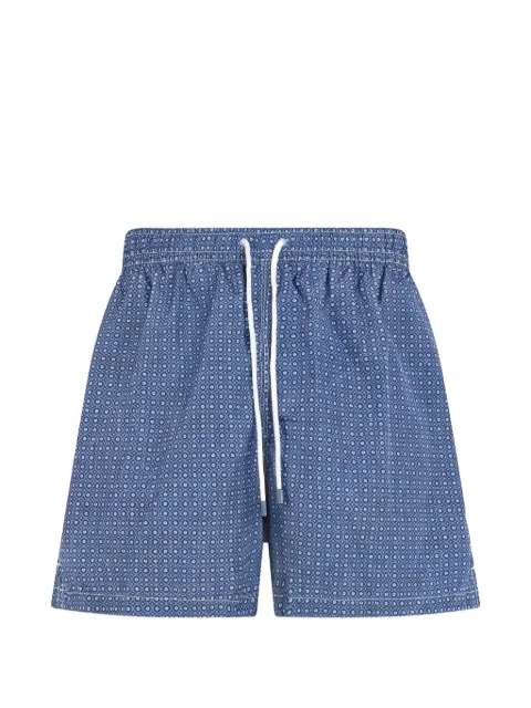 Fedeli geometric-print drawstring swim shorts