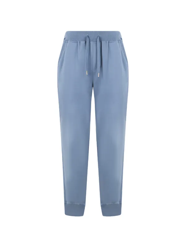 Fedeli Drawstring-waist Tapered Track Pants in Blue