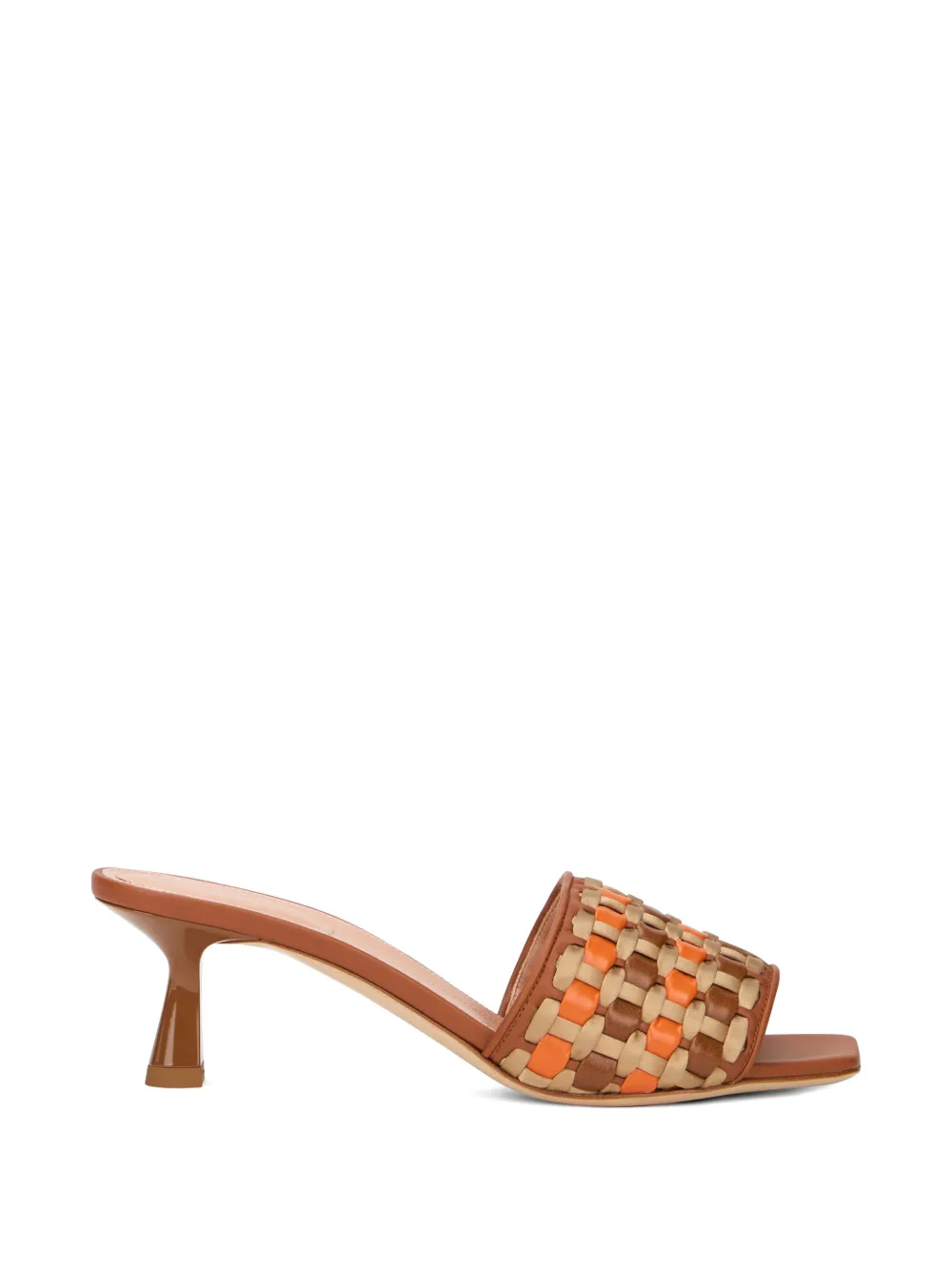Alberta Ferretti woven square-toe sandals Bruin