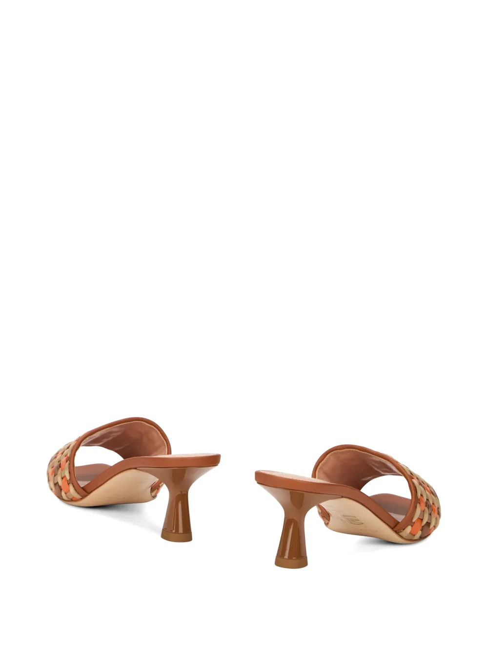 Alberta Ferretti woven square-toe sandals Bruin