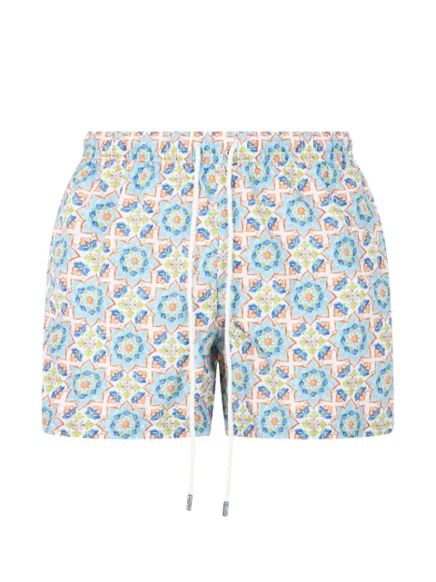 Fedeli geometric-print swim shorts