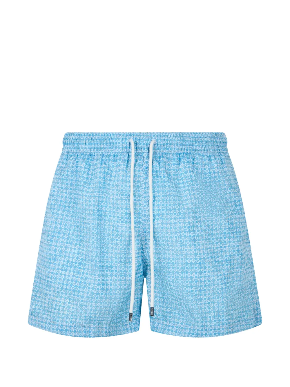 Fedeli geometric-print drawstring swim shorts - Blu
