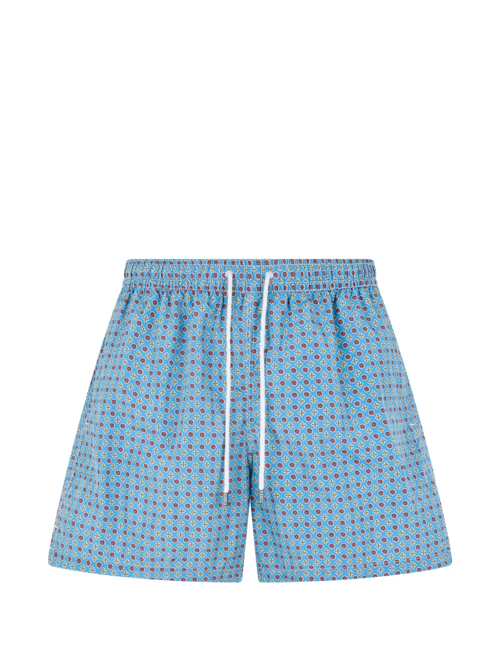 Fedeli geometric-print drawstring swim shorts - Blau