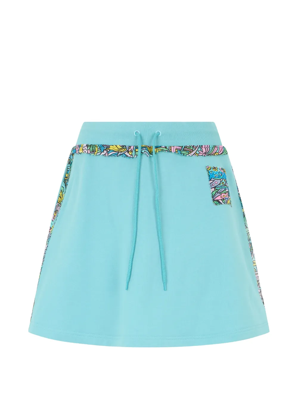 Moschino graphic-print drawstring mini skirt - Blu