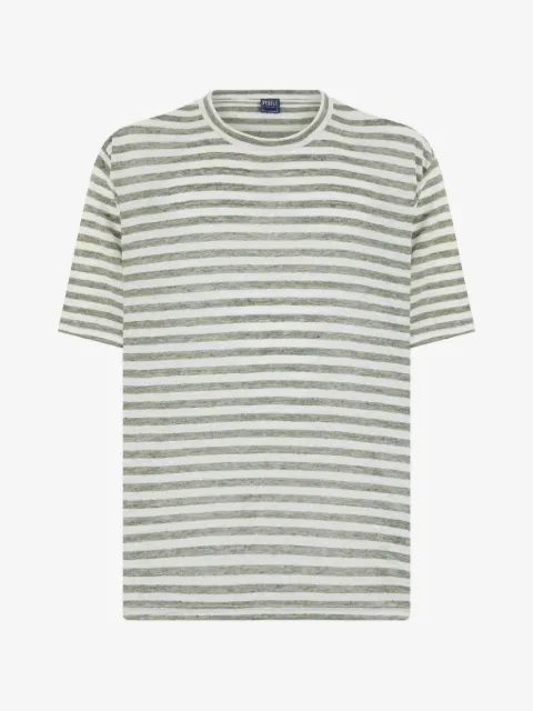 Fedeli striped linen T-shirt