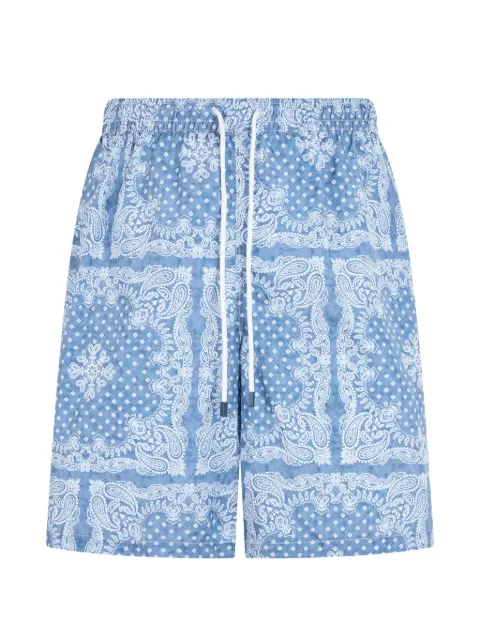 Fedeli paisley-print drawstring swim shorts