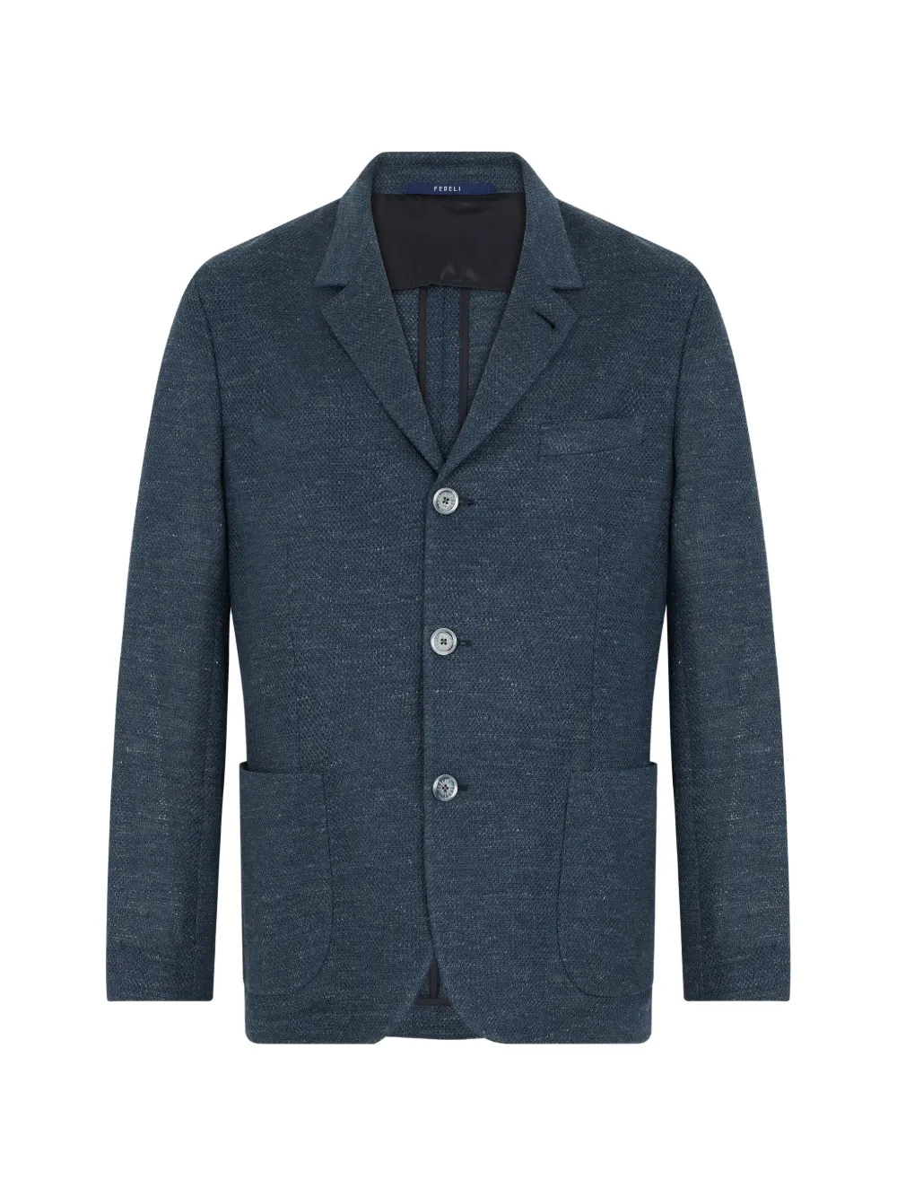 Fedeli slim-fit linen jacket - Blu