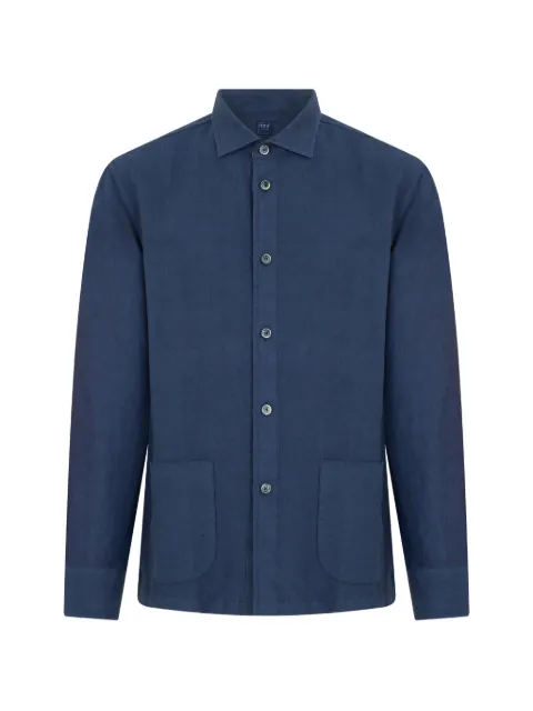 Fedeli linen patch-pocket shirt