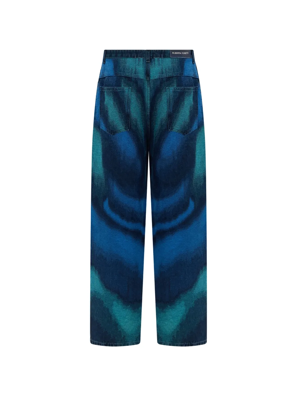 Alberta Ferretti Jeans met golvend patroon Blauw